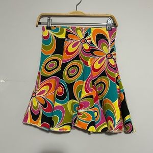 Adorable Vintage Psychedelic Le Chateau Skirt Made In Canada
